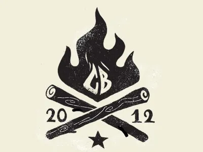 Camp Bad - Fire brush camp fire ink lettering texture