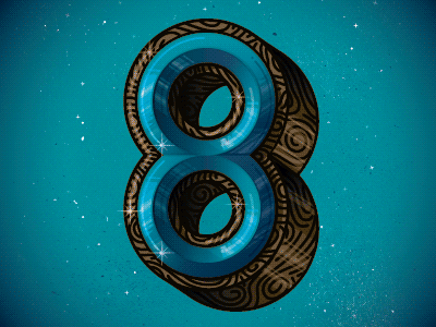 Type Fight 8 rejects poster 8 custom letters number poster type