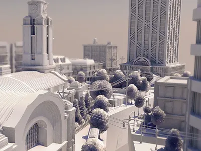 Yet Again, More Secret Project Progress 3d block buildings city more progress secrecy wip