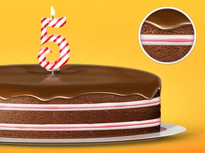 Yummy Birthday Cakes banana birthday cake celebrate celebrating chocolate cream delicious five pie plate readdle teaser three yummy