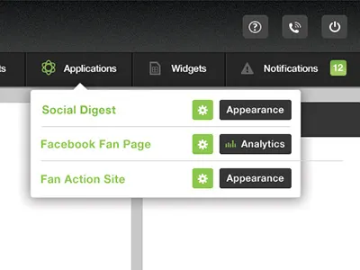 Drop down rebound clean drop down iconography icons rebound simple ui web app web ui