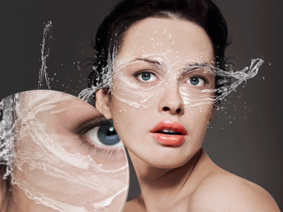 Retouching fun clean cosmetic drop drops eye eyes fun photo photography photoshop portrait retouching skin splash splashes water woman