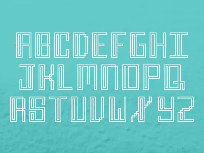 Game Over Type: Alternative 8 bit alphabet alternative game over lettering letters outline pixel typography