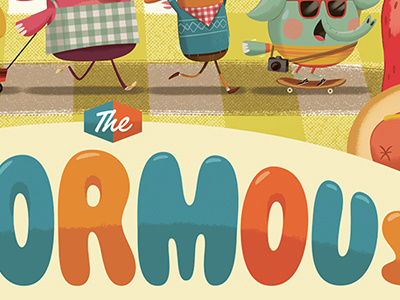 The Ginormous Picnic Party character elephants poster retro target
