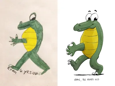 Dragon, Redrawn drawing illustration