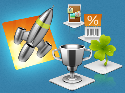Mighty Apps & Power Promos – Icon Design design icon iconfactory social strutta web