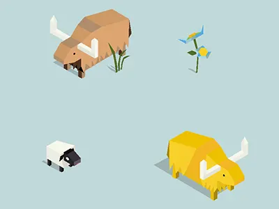 yack , birds and company bird flower sheep yack