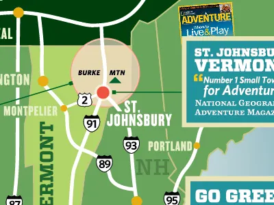 New England Map for Brochures basic color green illustration map maps newengland simple