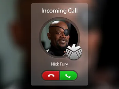 Incoming Call avengers call incoming nick fury phone shield user interface