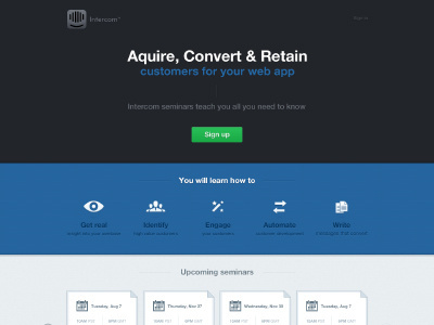 Blue version app blue customer grey icon orange seminar ui ux web website
