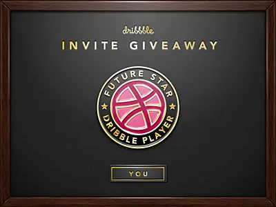 Dribbble invite giveaway! dribbble frame invite pin