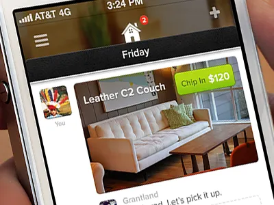 Home Feed View add app home ios iphone leather module nav notification timeline transparent