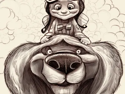 Head In The Clouds childrens book dog illustration illustration