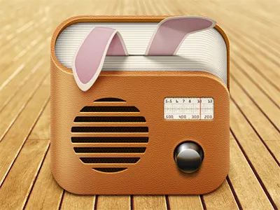 Book+Radio+Rabbit book bookmark icon leather metal rabbit radio texture wood