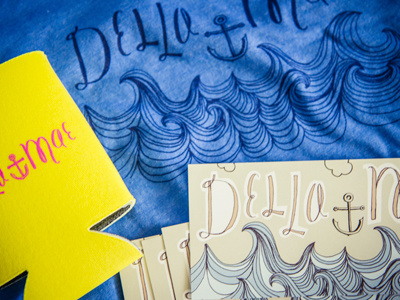 Shirts, Stickers and Koozies! anchor band merch beer koozie della mae stickers waves