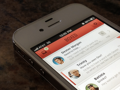 Boxed - Updated app boxed clean design email ios iphone red