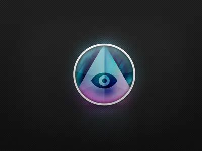 The app-watching eye. app circle desktop eye eyeball glass hidden hide icon mac night os x pyramid sleep