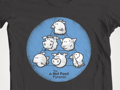 Not Food Pyramid atlanta veg fest design shirt vegan vegetarian