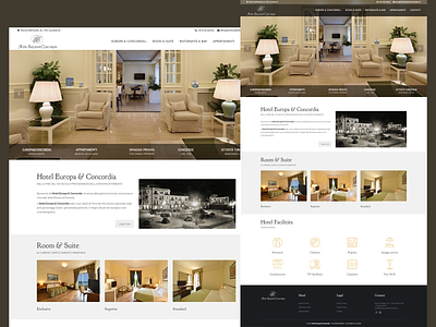 Hotel Europa & Concordia website: Home Page clean home page responsive web design web page website wordpress