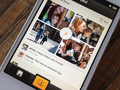 Video Feed app broadcast button color ios iphone ui video