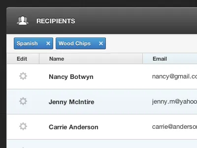 Table Data View with Auto Suggest Search helvetica icons inline editing jquery responsive table ui