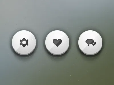 Push Buttons buttons freebies icons shadows social