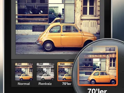 Filter Selection app application crop dark design filter frame icon instagram interface ios iphone mobile photo ui ui design user interface ux ux design