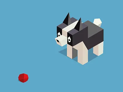 telekinesie ball dog video game wip