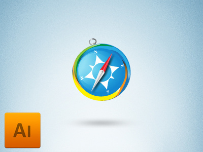Colorful Safari Icon (freebie) ai download free freebie freelance icon logo