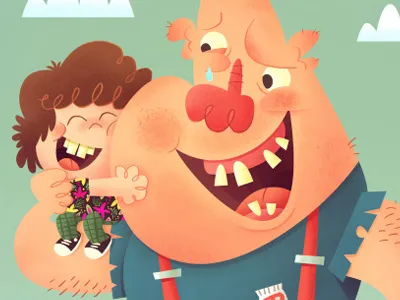 Sloth And Chunk cartoon goonies illustration kids movie octopus pirate treasure