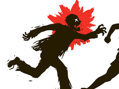 Zombie Outrun "Logo" grunge horror logo race run texture zombie