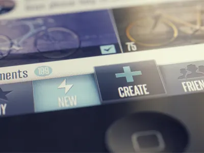 iPhone bar bar blue buttons font icons madebyvadim picture pressed shot tap tapbar text