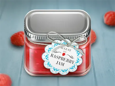 Raspberry Jar iOS icon glass icon ios iphone jar rendering yummyyyyyy