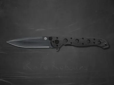 Dribble Knife in Black action aggressive black brushed dark gray icon knife realistic rebound scratches steel