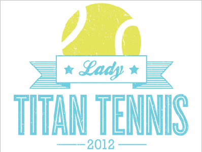 Another t-shirt design 2012 ball ballpark circle cyclone distress girl icon lady line lines racket ribbon script shirt sport star t shirt tennis titan