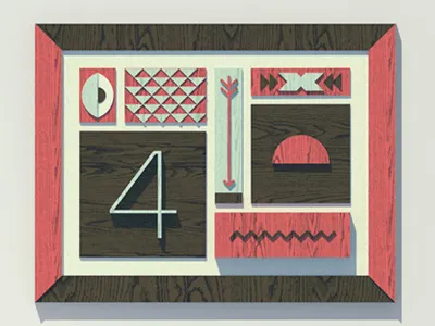 Woodcuts 3d 4 c4d frame geo geoaday grain shadowbox shapes wood woodgrain