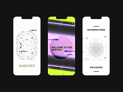 D-CENTRA Visual Identity branding brutalist crypto decentralized design digital graphic design identity internet logo metaverse web3