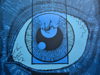 Mission of Burma poster custom type eye gigposter ink inking jason taylor line drawing linework mission of burma pen poster screenprint type typography