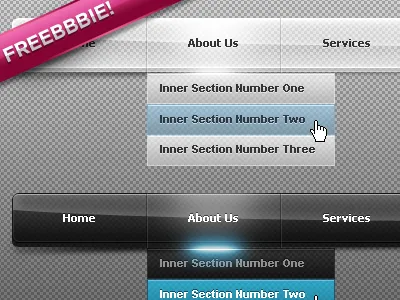 Transparent Menu .psd (Freebbbie!) free psd freebie psd ui
