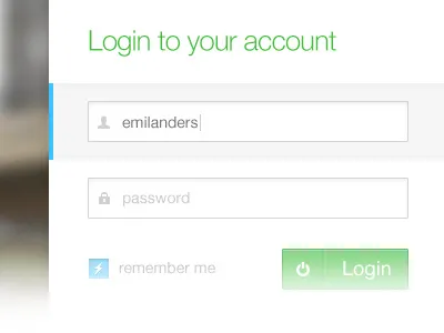 Metro Style Form blue button clean form green input metro minimal white windows