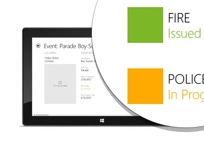 Event Details app application metro ui win8