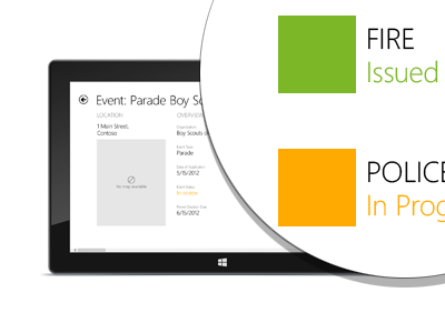 Event Details app application metro ui win8
