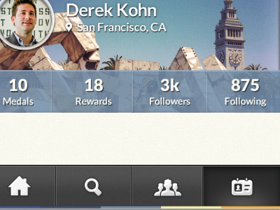 App Profile Preview mobile mobile profile mobile ui tab navigation