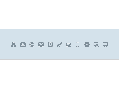 Custom Work Icons app branding cms copyright design development end front ia icon interface ios marketing mobile ui web