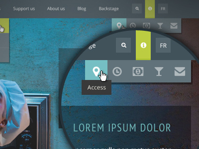 Theater Site Menu dt media navigation responsive ui web website