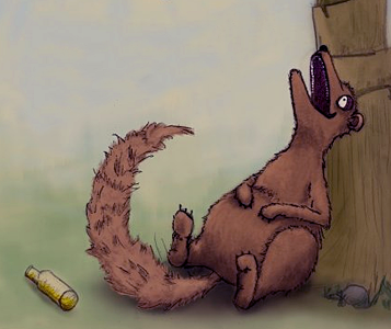 Drunken Tree Shrew Illustration