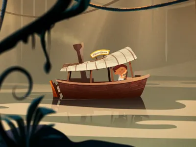 When I Grow Up... The Rivers animation boat character design colin hesterly fun time illustration jungle cruise river short animated film the academy the african queen