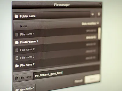 File manager dark entypo file file browser file manager folder gui icons interface save scroll ui