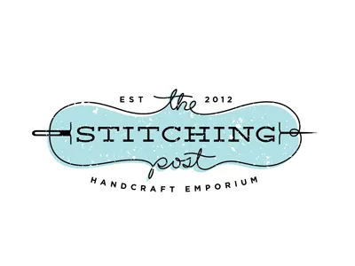 Stitchingpost continuous linework needle retro sewing
