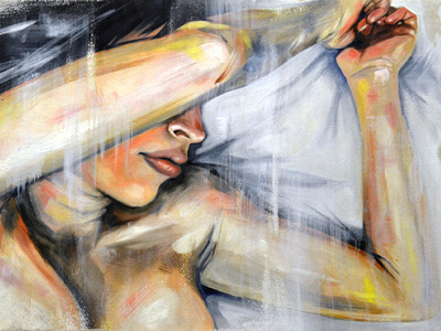 LEAVE ME THE WAY I WAS FOUND figure oil paint woman wood
